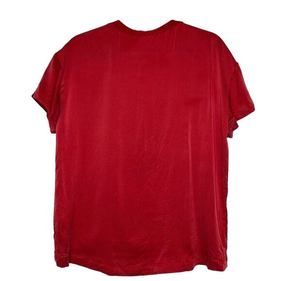 Quince Washable Silk Pajama Set Women’s Crimson Size Medium - Picture 4 of 10